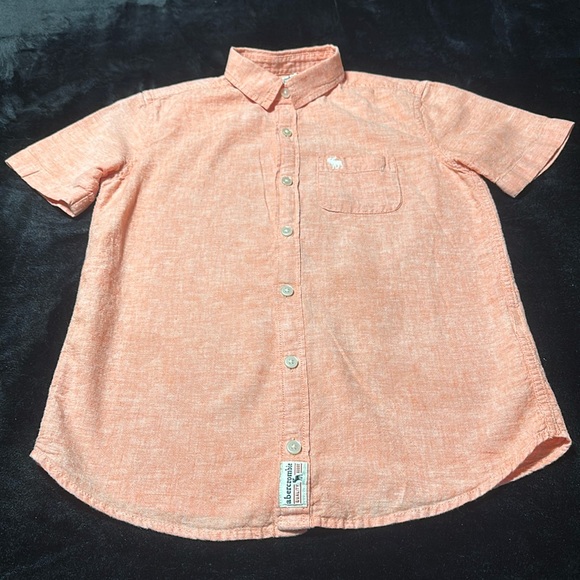 Abercrombie Kids Boys Short-Sleeve Button-Up Shirt, EUC, Size 11/12 (AK Sizing) - Picture 1 of 9